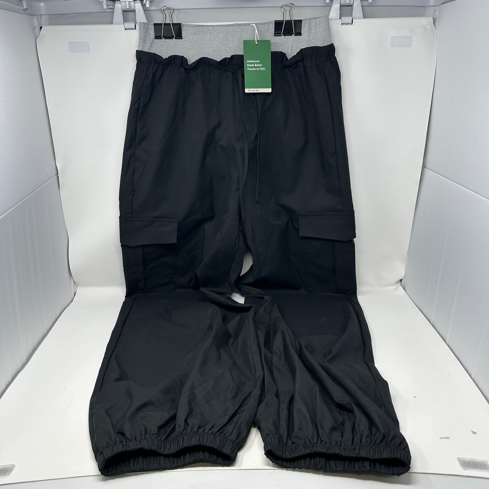 Halara Cargo Pants Women M Black Jogger High Waisted Athleisure Pockets